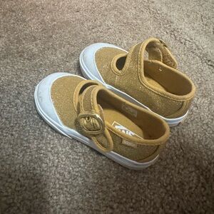 Vans Gold Kids Sneakers with Strap
